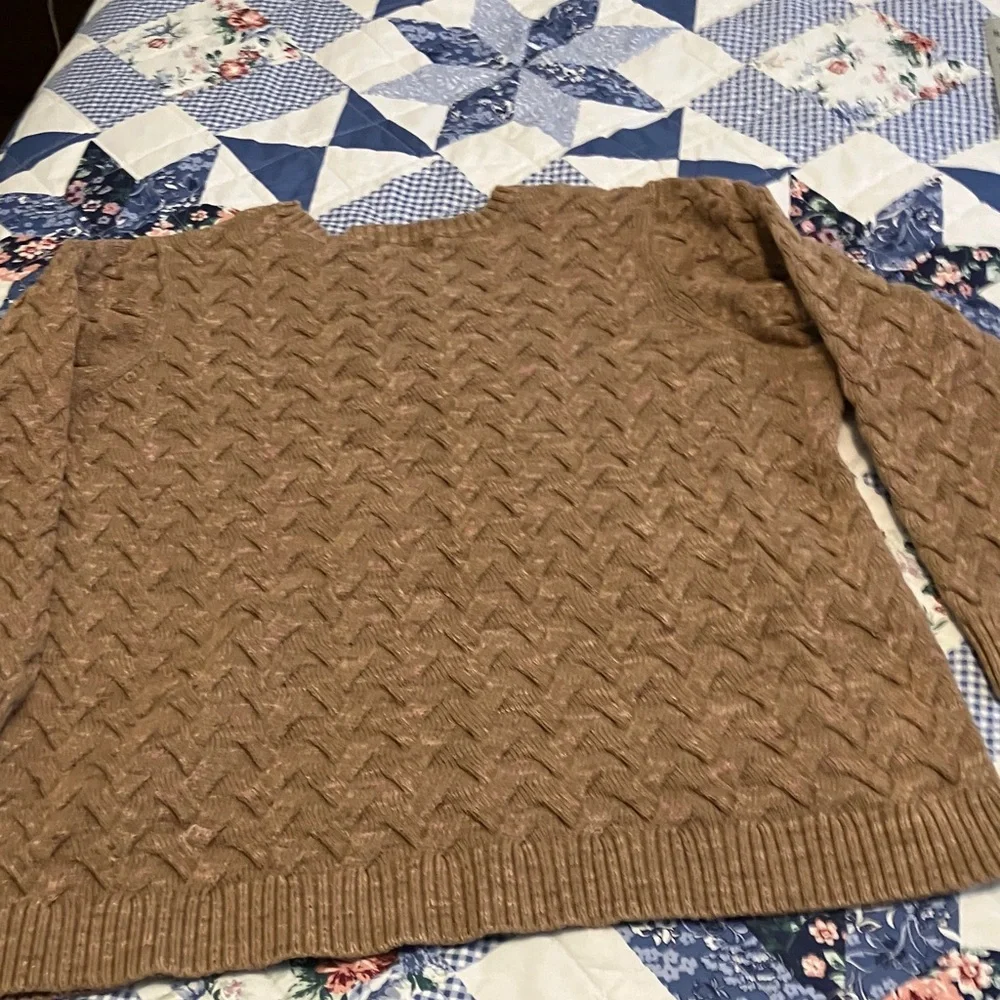 Lands' End Women’s Cable Knit Sweater - Picture 7 of 7